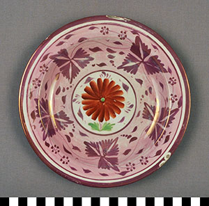 Thumbnail of Tea Service: Liverpool Lustreware Dessert Plate (1934.01.0007)