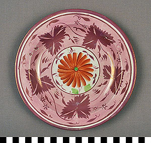 Thumbnail of Tea Service: Liverpool Lustreware Dessert Plate (1934.01.0008)