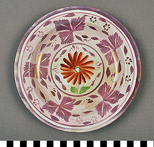 Thumbnail of Tea Service: Liverpool Lustreware Dessert Plate (1934.01.0009)