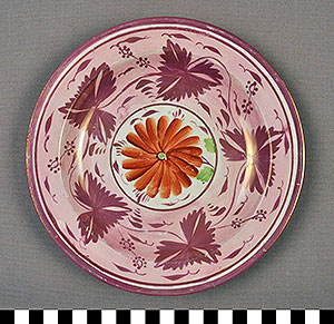 Thumbnail of Tea Service: Liverpool Lustreware Dessert Plate (1934.01.0010)