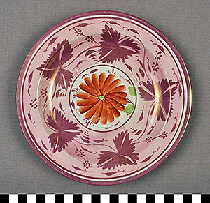 Thumbnail of Tea Service: Liverpool Lustreware Dessert Plate (1934.01.0010)