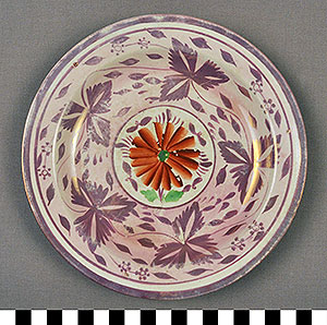 Thumbnail of Tea Service: Liverpool Lustreware Dessert Plate (1934.01.0012)