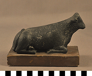 Thumbnail of Plaster Cast of Votive Figure: Kneeling Cow (1948.01.0085)