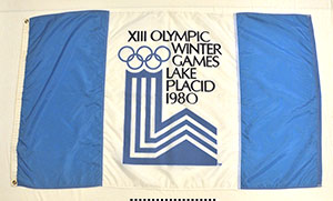 Thumbnail of Olympic Commemorative Flag: Lake Placid, 1980 (1980.07.0001)