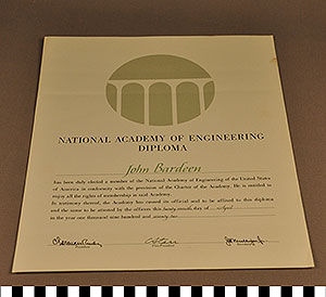 Thumbnail of Diploma: National Academy of Engineering, Bardeen (1991.04.0129)