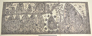 Thumbnail of Cloth Painting: "Burning of the Love God," scene from Semaradahana, Twelth-Century Javanese Poem (2002.17.0022)
