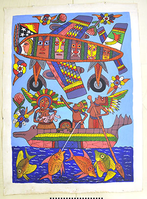 Thumbnail of Painting: Airplane and Boat (2008.21.0001)