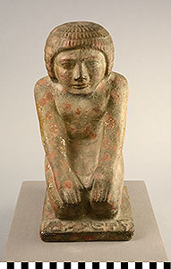 Thumbnail of Plaster Cast of Votive Figure: Kneeling Man (1948.01.0043)