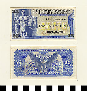 Thumbnail of Military Payment Certificate: 25 Cents (1971.27.0012)