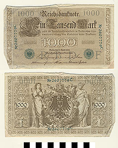 Thumbnail of Bank Note: Germany, 1000 Reichs Marks  (1973.24.0001)