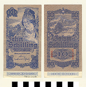 Thumbnail of Bank Note: Austria, 10 Schillings (1978.06.0208)