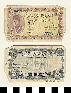 Thumbnail of Bank Note: Egypt, 5 Piastres (1978.06.0210)