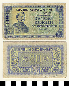 Thumbnail of Bank Note: Czechoslovakia, 20 Korun (1978.06.0215)