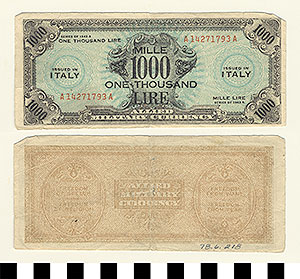 Thumbnail of Bank Note: Italy, 1000 Lire (1978.06.0218)