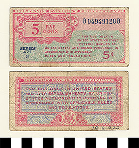 Thumbnail of Military Payment Certificate: 5 Cents (1978.06.0222)