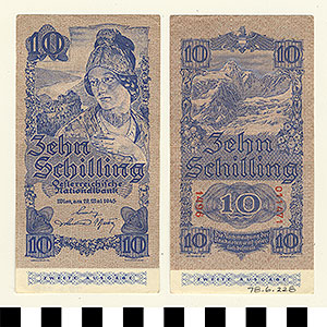 Thumbnail of Bank Note: Austria, 10 Schillings (1978.06.0228)