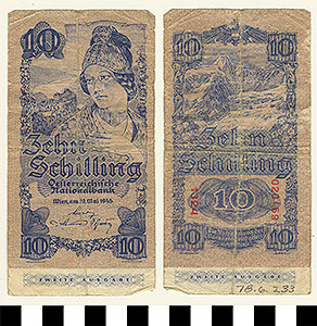 Thumbnail of Bank Note: Austria, 10 Schillings (1978.06.0233)