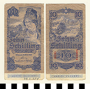 Thumbnail of Bank Note: Austria, 10 Schillings (1978.06.0234)