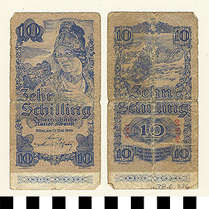 Thumbnail of Bank Note: Austria, 10 Schillings (1978.06.0236)