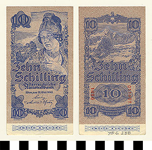 Thumbnail of Bank Note: Austria, 10 Schillings (1978.06.0238)