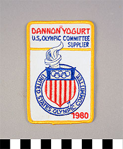 Thumbnail of Commemorative Olympic Patch:  Dannon Yogurt Olympic Committee Supplier (1980.09.0017)
