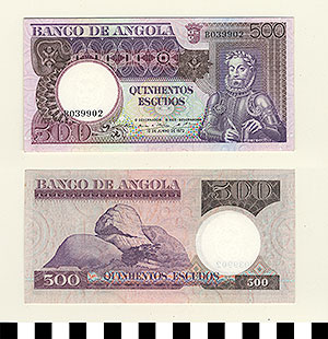 Thumbnail of Bank Note: Angola, 500  (1992.23.0018)