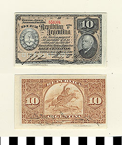 Thumbnail of Bank Note: Argentina, 10 Centavos (1992.23.0020)