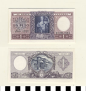 Thumbnail of Bank Note: Argentina, 1 Peso (1992.23.0023)