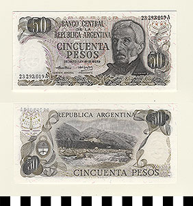 Thumbnail of Bank Note: Argentina, 50 Pesos (1992.23.0024)