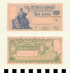 Thumbnail of Bank Note: Argentina, 1 Peso (1992.23.0028)