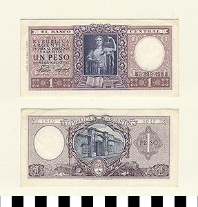 Thumbnail of Bank Note: Argentina, 1 Peso (1992.23.0031)