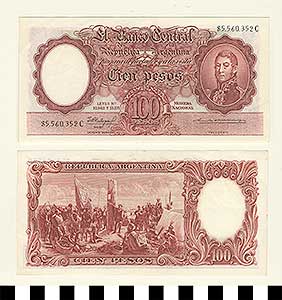 Thumbnail of Bank Note: Argentina, 100 Pesos (1992.23.0036)