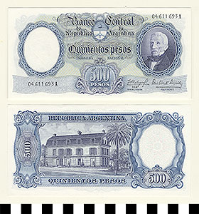 Thumbnail of Bank Note: Argentina, 500 Pesos (1992.23.0040)