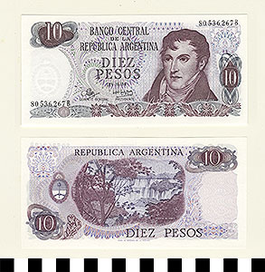 Thumbnail of Bank Note: Argentina, 10 Pesos (1992.23.0048)