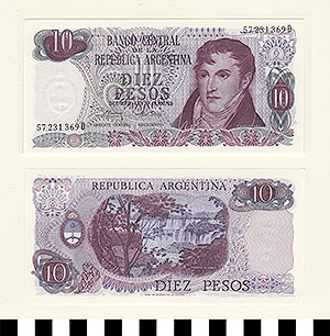 Thumbnail of Bank Note: Argentina, 10 Pesos (1992.23.0049)