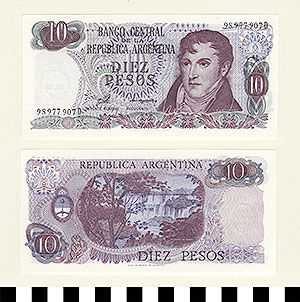 Thumbnail of Bank Note: Argentina, 10 Pesos (1992.23.0050)