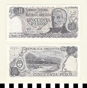 Thumbnail of Bank Note: Argentina, 50 Pesos (1992.23.0053)