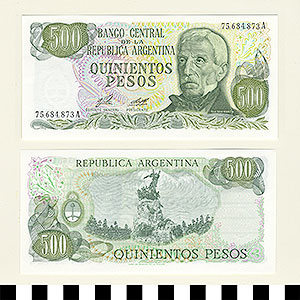 Thumbnail of Bank Note: Argentina, 500 Pesos (1992.23.0054)