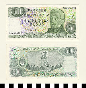 Thumbnail of Bank Note: Argentina, 500 Pesos (1992.23.0055)