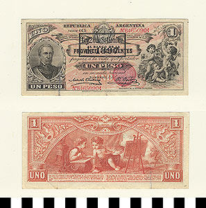 Thumbnail of Bank Note: Argentina, 1 Peso (1992.23.0060)
