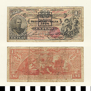 Thumbnail of Bank Note: Argentina, 1 Peso (1992.23.0061)