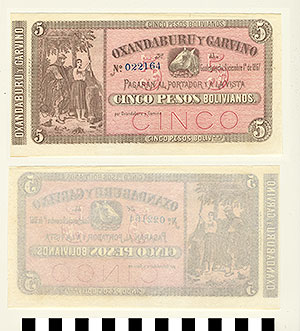 Thumbnail of Bank Note: Argentina, 5 Pesos (1992.23.0064)
