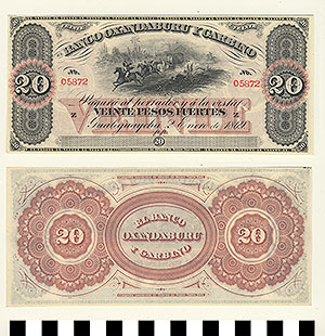 Thumbnail of Bank Note: Argentina, 20 Pesos Fuertes (1992.23.0068)
