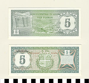 Thumbnail of Bank Note: Aruba, 5 Florin (1992.23.0073)