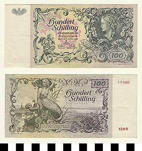 Thumbnail of Bank Note: Austria, 100 Schilling (1992.23.0090)
