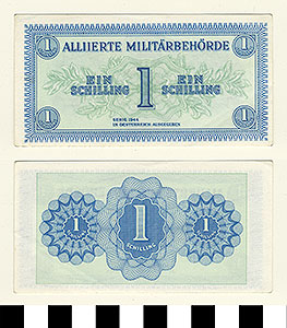 Thumbnail of Bank Note: Austria, 1 Schilling (1992.23.0092)