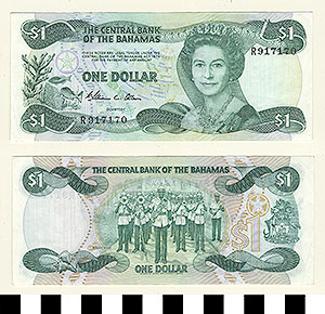 Thumbnail of Bank Note: Bahamas, One Dollar (1992.23.0096)