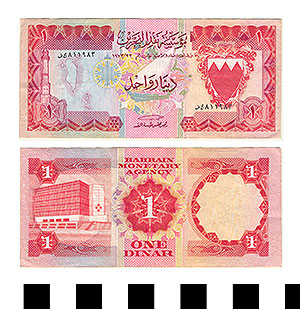 Thumbnail of Bank Note: Bahrain, 1 Dinar (1992.23.0104)