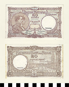 Thumbnail of Bank Note: Kingdom of Belguim, 20 Francs (1992.23.0112)