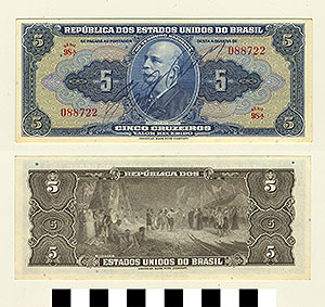 Thumbnail of Bank Note: Brazil, 5 Cruzeiros (1992.23.0142)